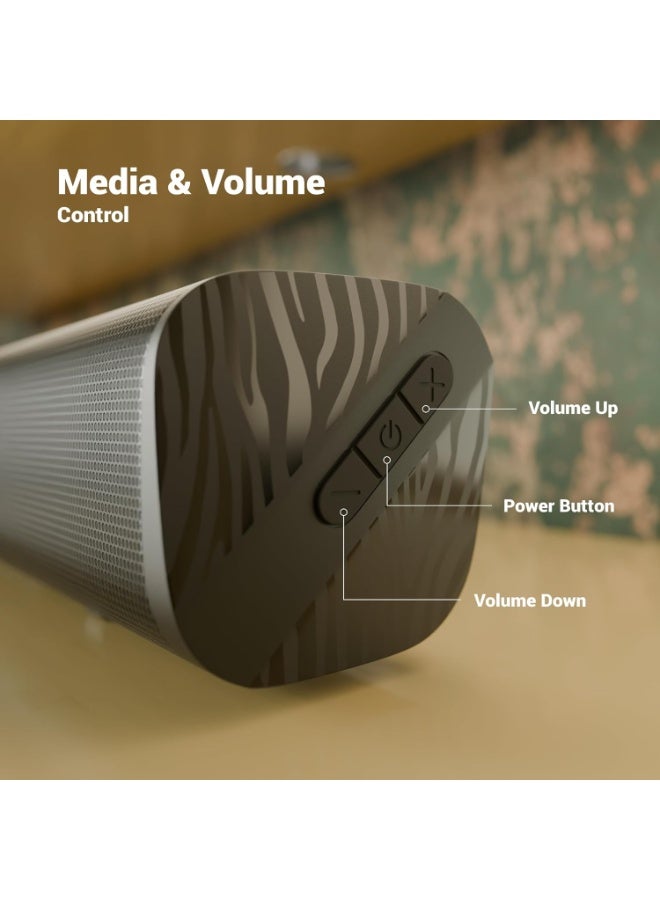 ZEBRONICS 90 Watts, Compact Soundbar, Home Theatre, Dual Driver Soundbar, 11.43cm Subwoofer, HDMI ARC, Bluetooth v5.1, Wall Mountable, Glossy Finish (Juke BAR 200A) - Image 2